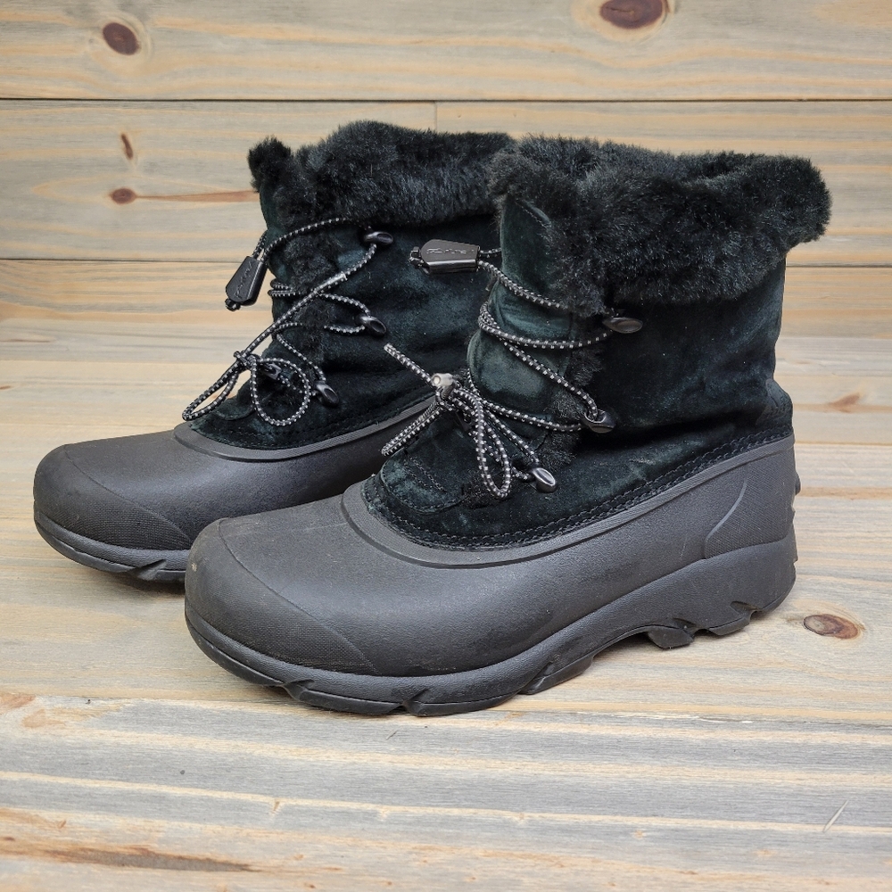 Sorel Snow Angel Lace Up Waterproof Winter Boots Women's Faux Fur SZ 7 EUR 38
